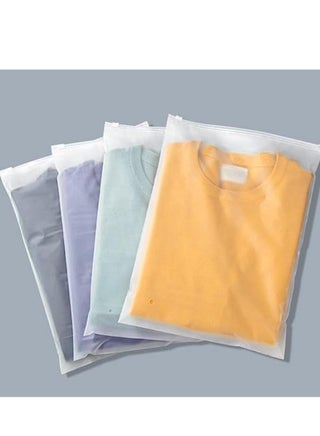 50 PCS Shirt Packaging Bags, 11x15 inch Reclosable Poly & Plastic Bags for Packaging Clothes, Shirts, Jeans, Pants, T-Shirts, Frosted Zip Lock Bags with Vent Hole for Travel Storage(One size) - view 2